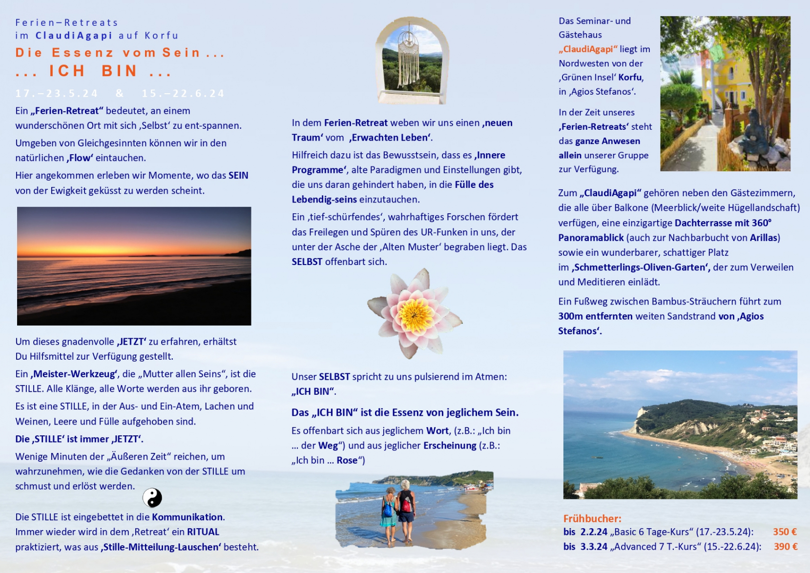 Ferien Retreat Flyer Innenseite